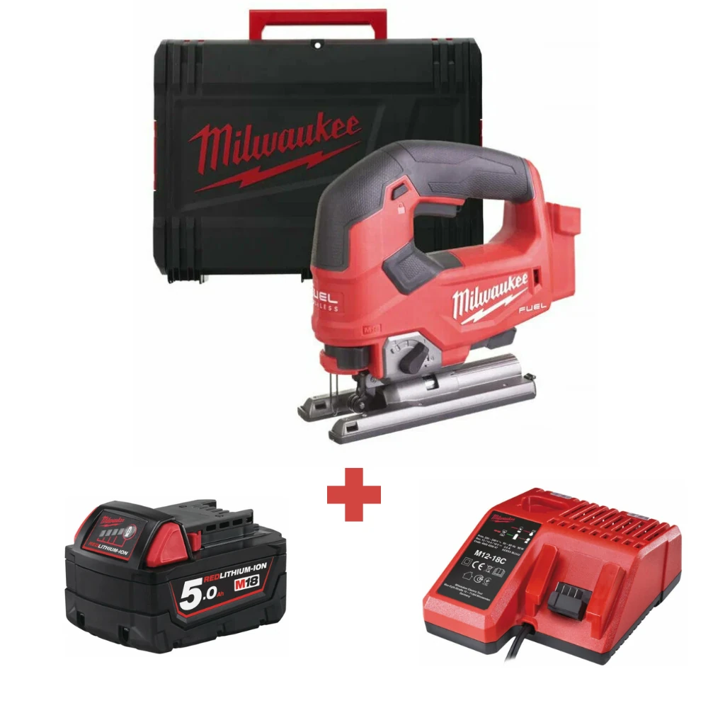 Электролобзик Milwaukee M18 FJS-0X FUEL (4933464726) + M18 B5 (4932430483) + М12-18С (4932352959)
