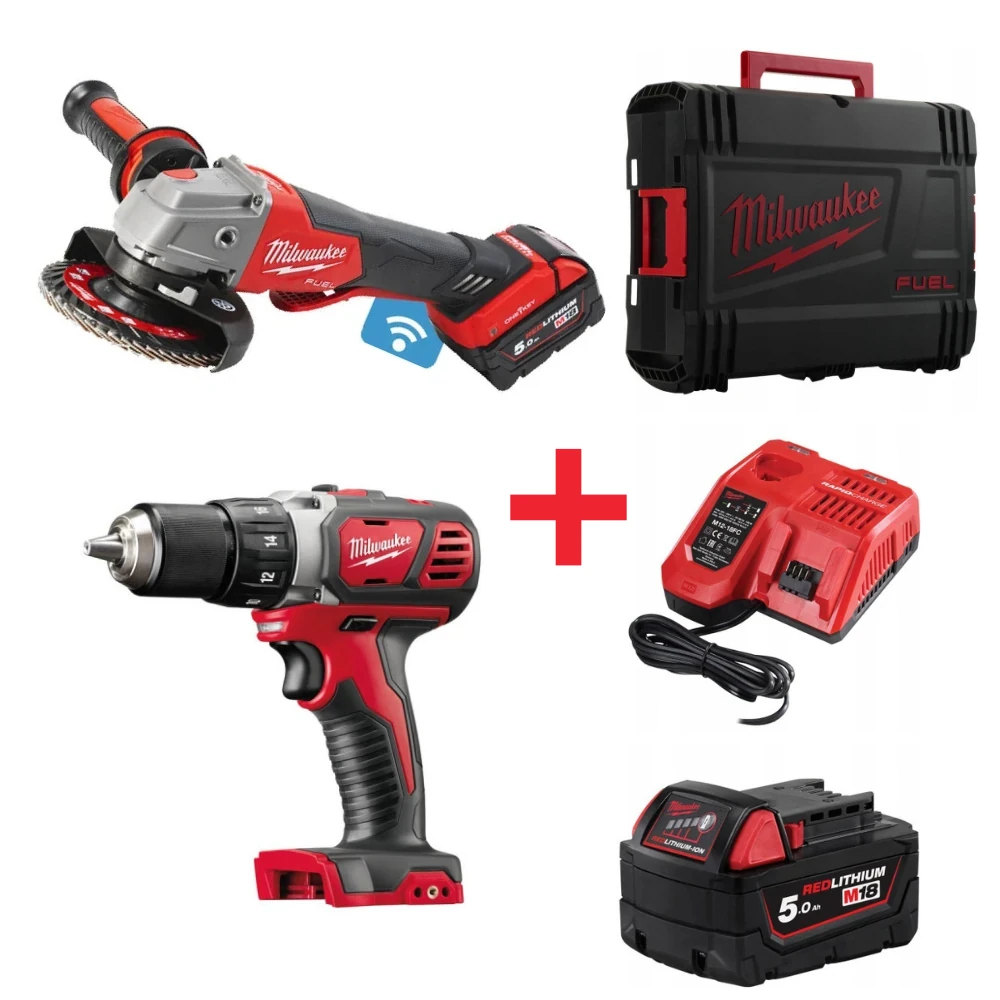 Набор инструментов Milwaukee M18 ONEFSAG125XPDB-502X FUEL (4933478435) + M18 BDD-0 (4933443530)