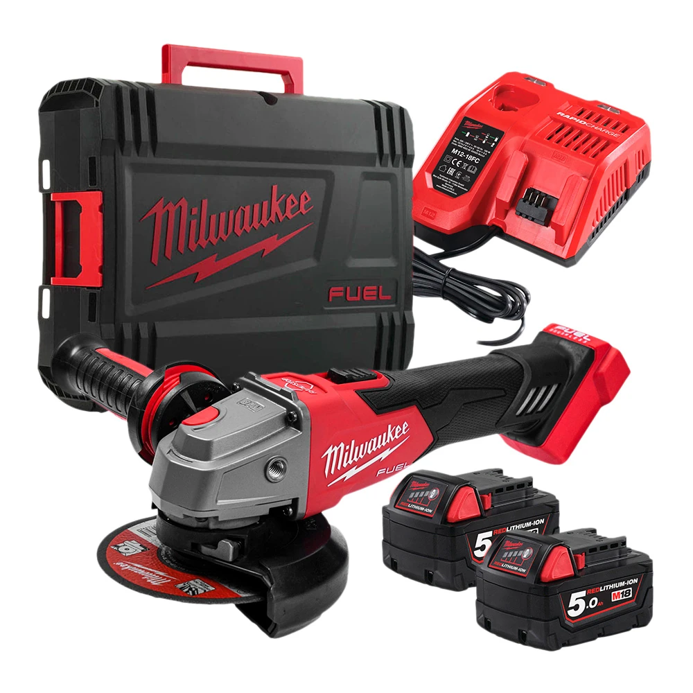 Углошлифовальная машина Milwaukee M18FSAG125XB-502X FUEL (Li-Ion 5 Ач)(4933478430)