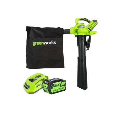 Воздуходувка Greenworks GD40BVIIK4 (40V с АКБ и ЗУ)